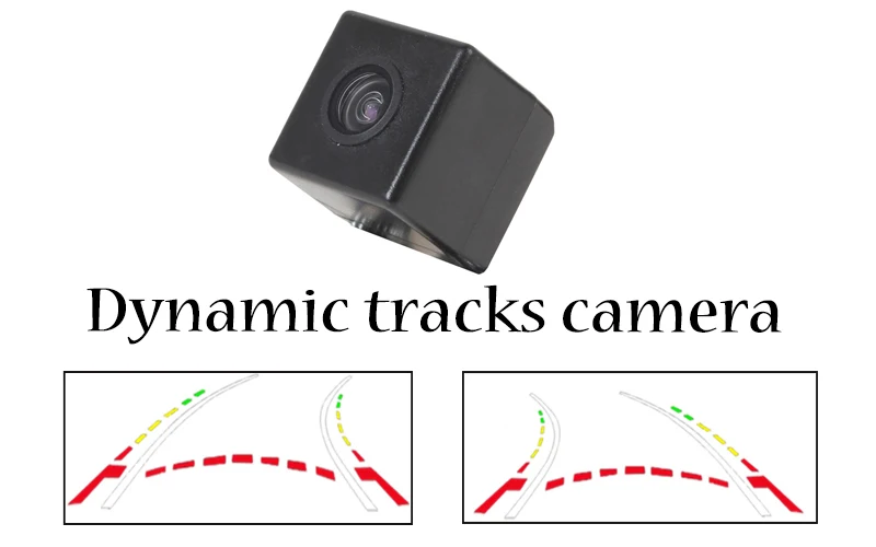 HD CCD камера заднего вида для Toyota Land Cruiser LC 100 120 200 Prado eiz Mark x, камера заднего вида с динамической траекторией - Название цвета: Dynamic track no led