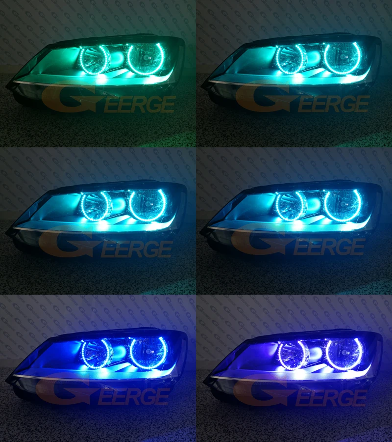 Для Volkswagen VW Sharan MPV 2010 2011 2012 2013 RF Bluetooth контроллер многоцветный RGB led angel eyes kit