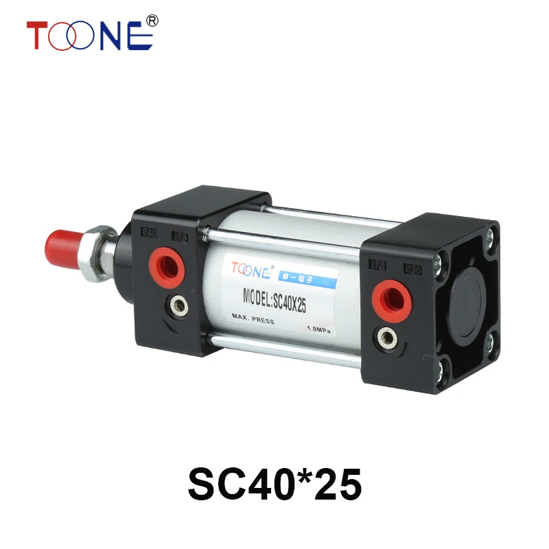 Free Shipping 40mm Stroke Single Thread Piston Rod SC40 x 25 Dual