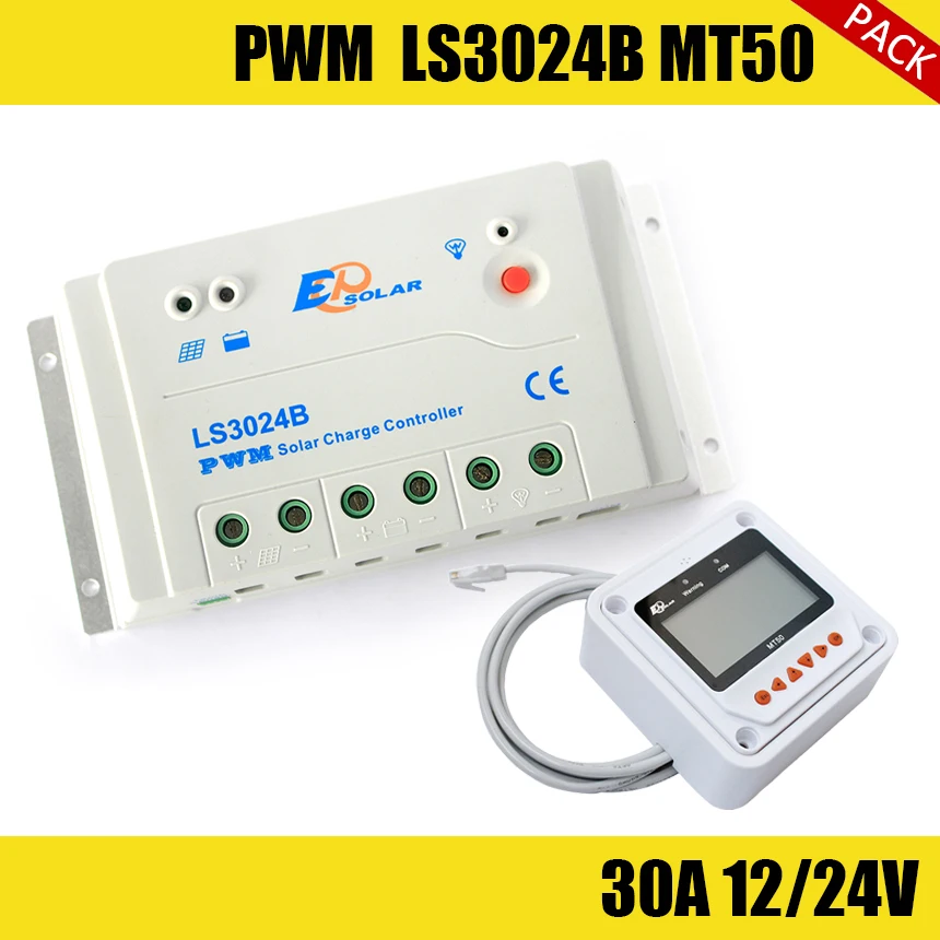 

LS3024B PWM 30A solar charge controller package custom setting for solar home system, outdoor lighting, signals, RVs and boats