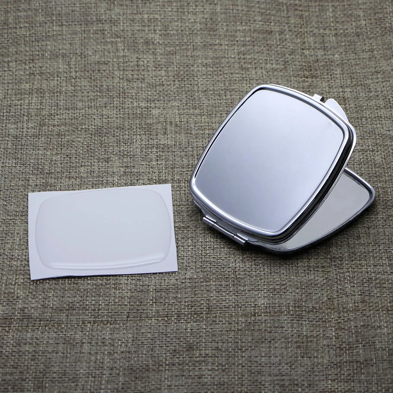 DIY Compact Mirror Wholesale Mirrors With Match Resin Domed Sticker