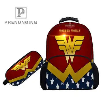 

Custom 17inch wonder-woman- Backpacks Pen Bags 3D Printing School Women Men Travel Bags Boys Girls Book Computers Bag#1031-3-148