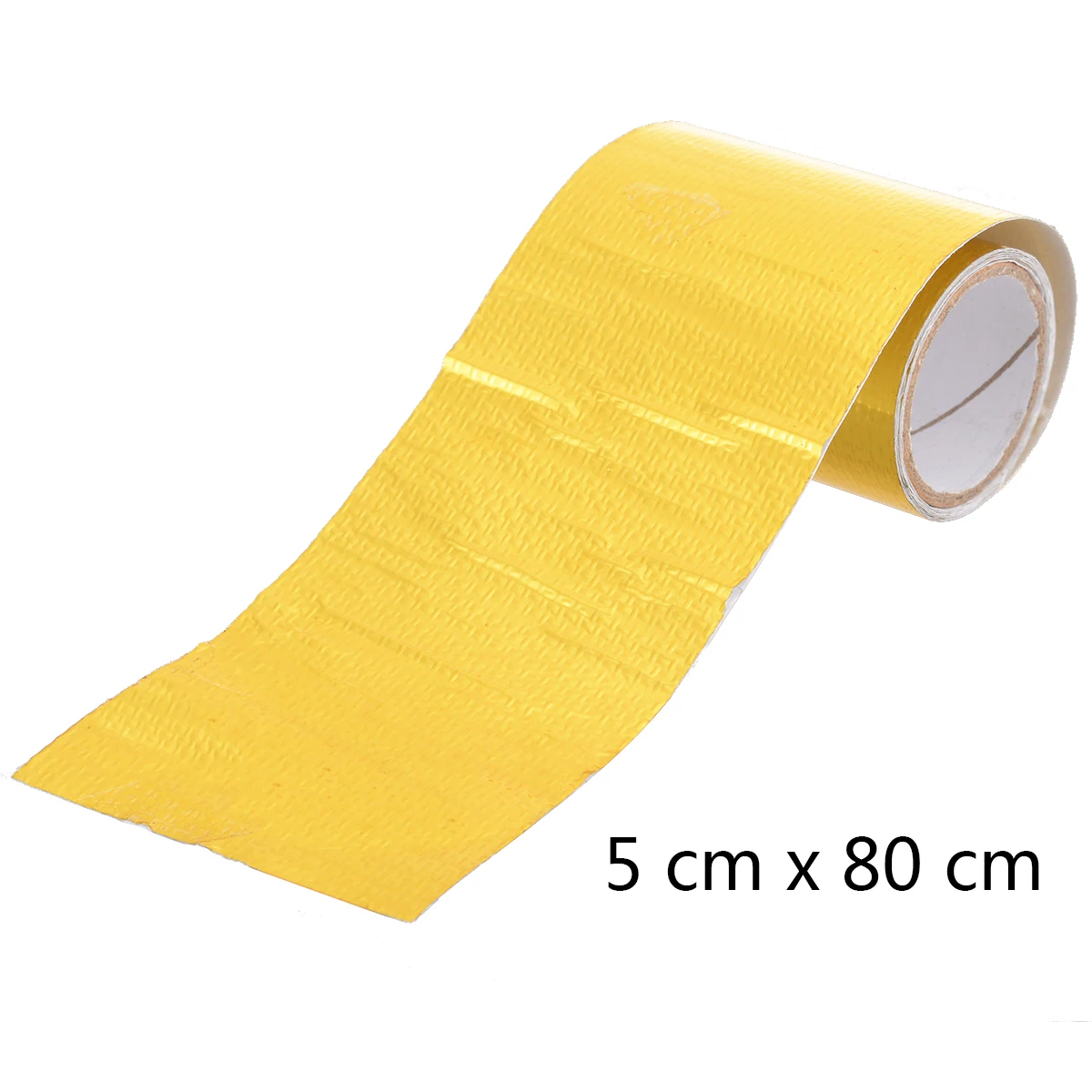 1 Roll 5*80cm Adhesive Reflective Gold High Temperature Heat Shield Wrap Tape Heat Shield Wrap Waterproof Tapes