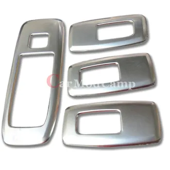 

Stainless Steel Inner Window Armrest Lift Switch Cover Trim 4pcs For Ford EVEREST SUV 4DR 2015 2016 car styling accessories