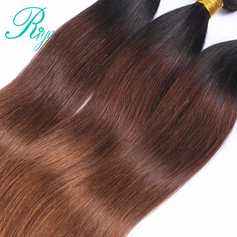 Riya Hair Ombre бразильские человеческие волосы 1B/4/30 цвет прямые волосы 3 пряди модные человеческие волосы для наращивания 1"-22"