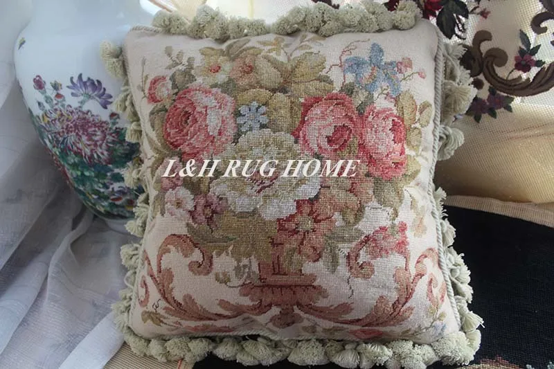 15 К 1" x 16" ручной Кружево Подушка ручной работы розы подушку без вставки