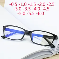 Анти-Blu-ray рецепт близорукие очки Женские Мужские Дешевые Desginer Анти-усталость готовые очки для близорукости-0,5-1,0-2,0-6,0