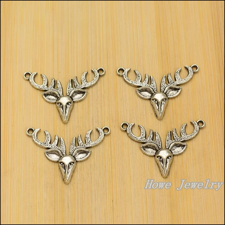 

65PC New fashion Ox horn pendant Tibetan silver fits for European Charm Bracelet Collier DIY jewelry