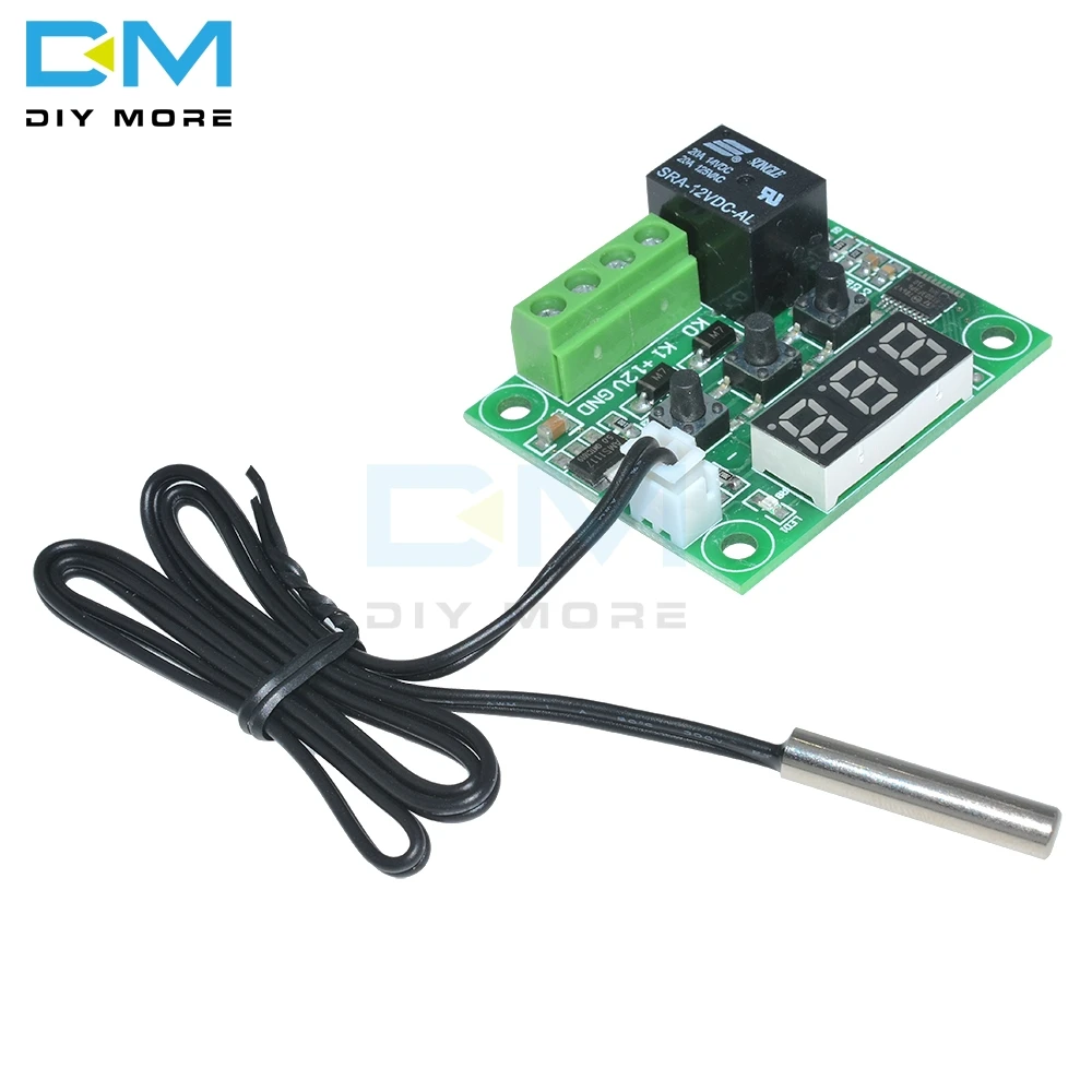 

W1209 DC 12V Red LED Digital Thermostat Temperature Control Thermometer Thermo Controller Switch Module + NTC Sensor