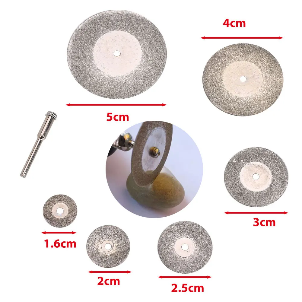 

1pcs 16/20/25/30/40/50mm Mini Diamond Saw Blade Silver Cutting Discs for Dremel Drill Fit Rotary Tool rotary tool circular saw