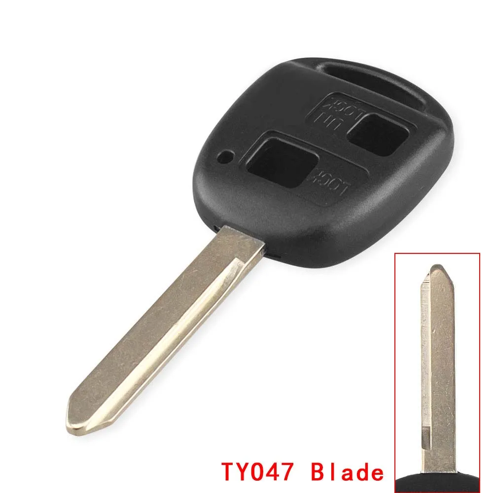 KEYYOU 2 кнопки дистанционного Брелок чехол для Land Cruiser Camry Corolla Tarago Prado Echo Avalon с TOY41/TOY43/TOY47/TOY48 Blade - Цвет: TYO47 Blade