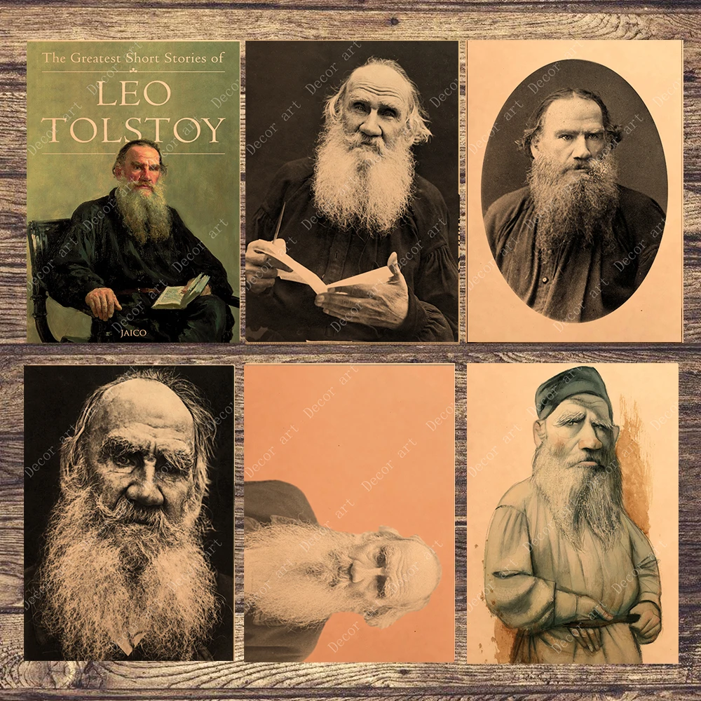 Русская критическая литература Leo Tolstoy холст живопись винтажные настенные