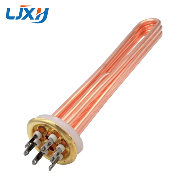 Cheap LJXH Boiling Water heater Heating pipe 380V 6KW/7.5KW/9KW/12KW/15KW, Immersion Electric Water Heater Red Copper,Flange/Disc 63mm