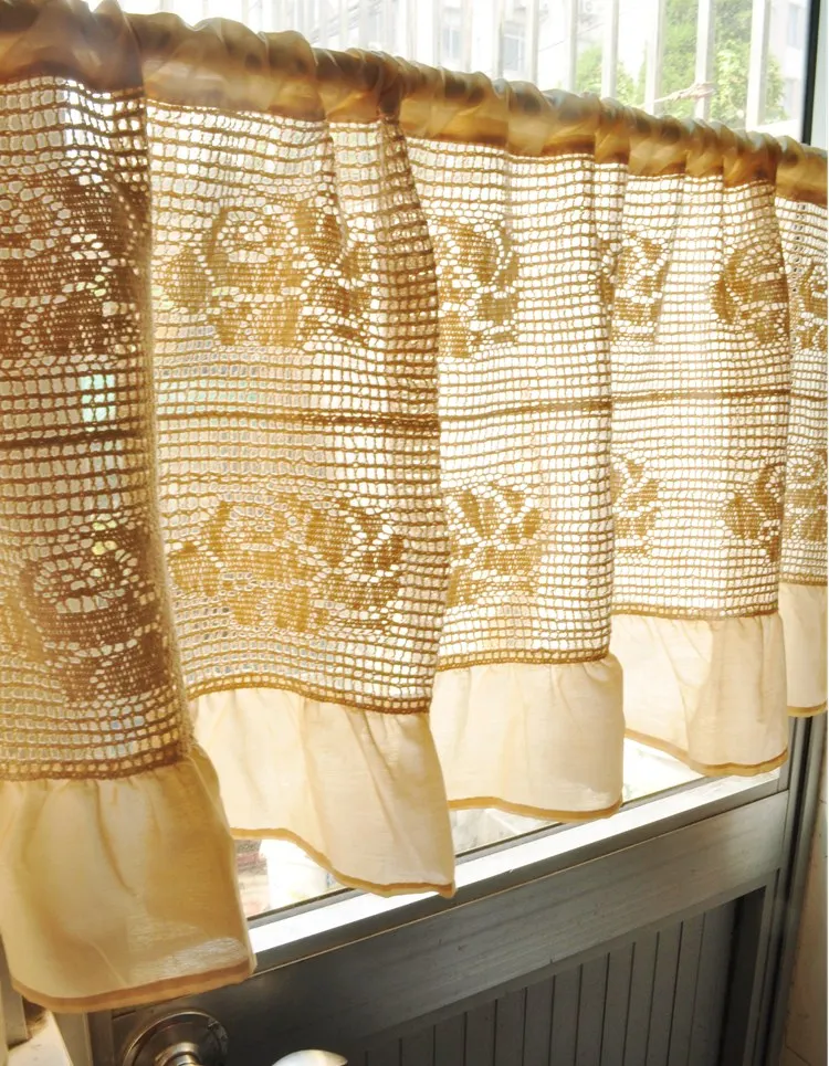 Compra crochet cocina cortinas online al por mayor de china ...