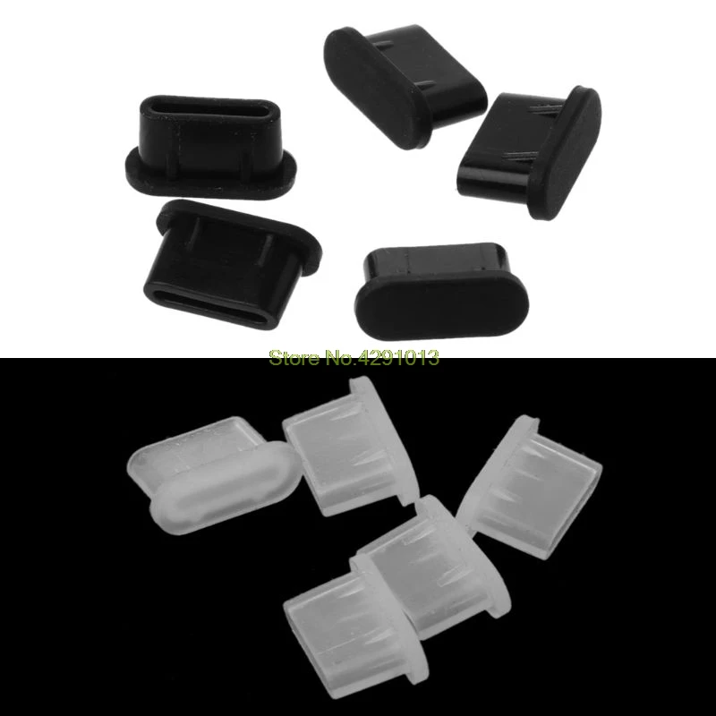 

5PCS Type-C Dust Plug USB Charging Port Protector Silicone Cover for Samsung Huawei Smart Phone Accessories
