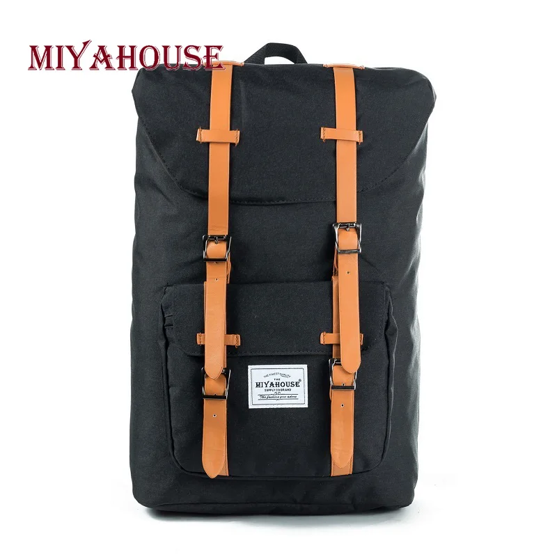 

Miyahouse Large Capacity Travel Backpack Women High Quality Canvas Laptop Backpack Teenager Drawstring Design School Bag Girls