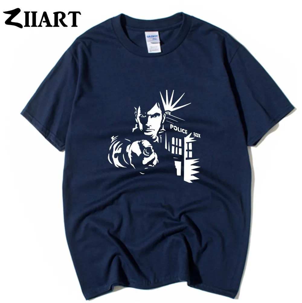 

Sonic Screwdriver David Tennant 10th 10.5th doctor who police box man boys male o-neck cotton short-sleeve T-shirt
