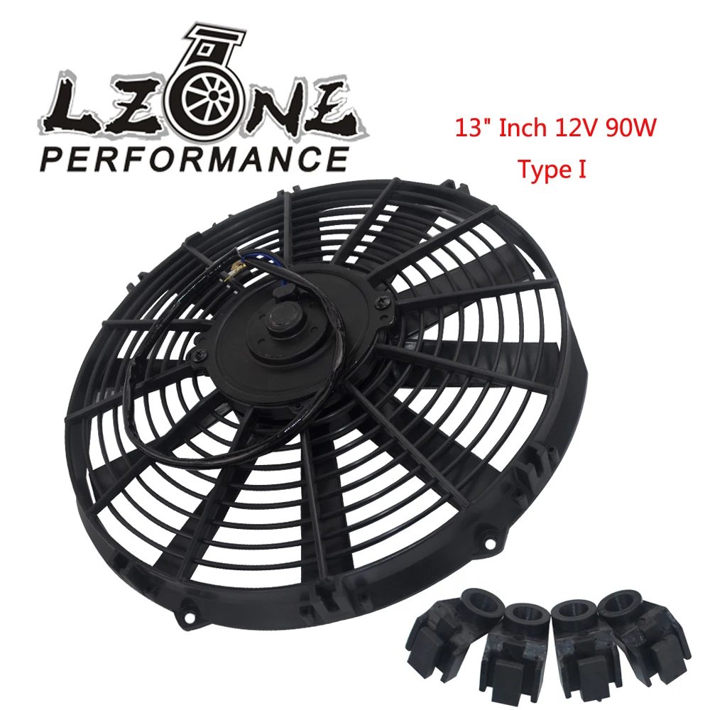 LZONE 13 Inch Universal 12V 90W Slim Reversible Electric Radiator AUTO