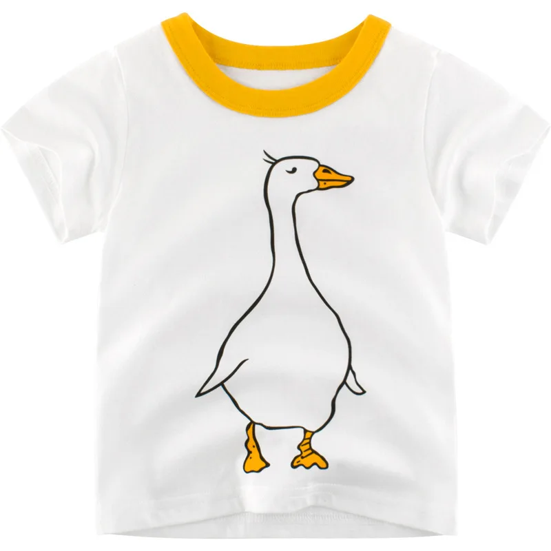 2019 Children Boys T-shirts Summer Baby Girls Tops Clothes 2-8Y Kids Boy Short Sleeve T shirt Outfit Toddler Cotton Cartoon Tees