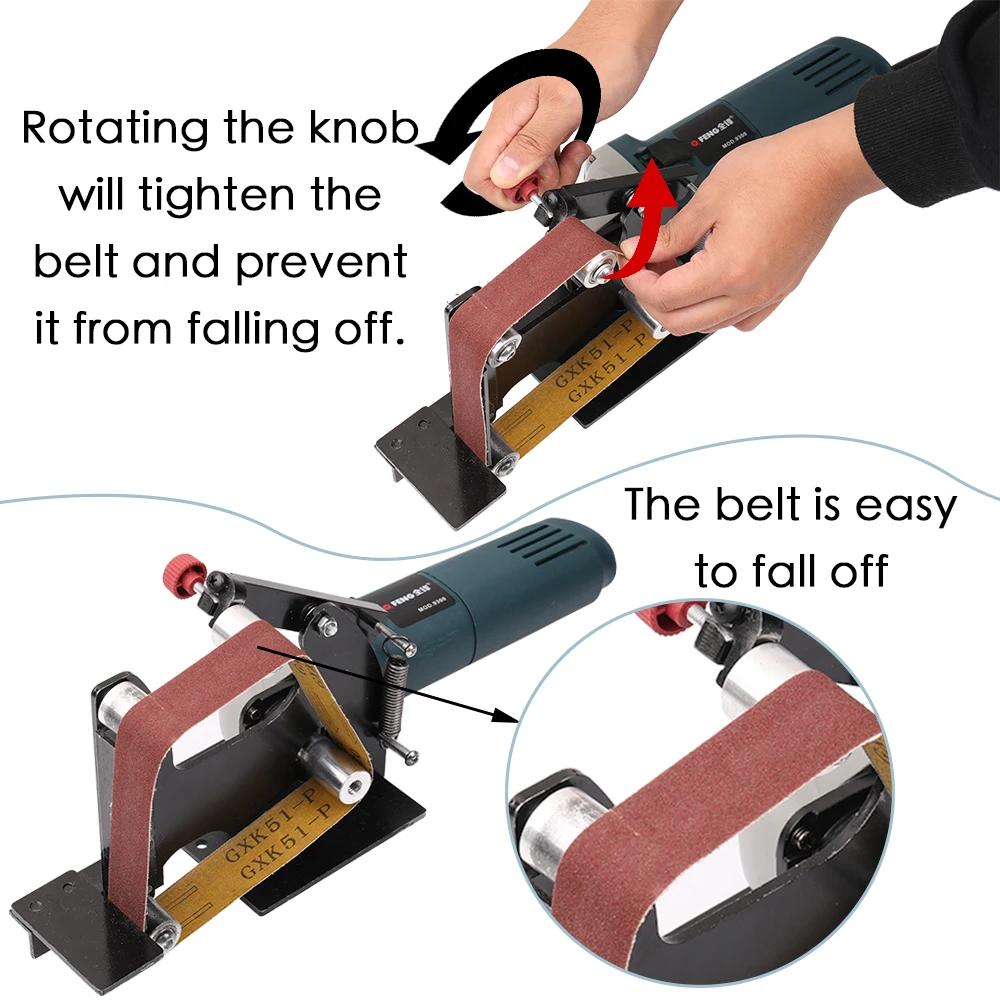 Anti‑Skid Multi‑Angle Grinding Design Belt Sander Belt Sander Adapter for Polish Metal
