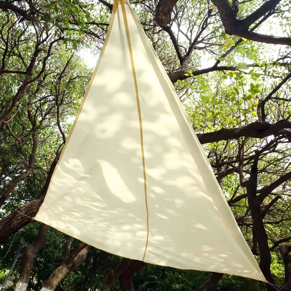 Lihuachen треугольник тент парус солнцезащитный навес Защита от солнца открытый навес сад патио бассейн тент Кемпинг Пикник палатка - Цвет: Light yellow 300 300