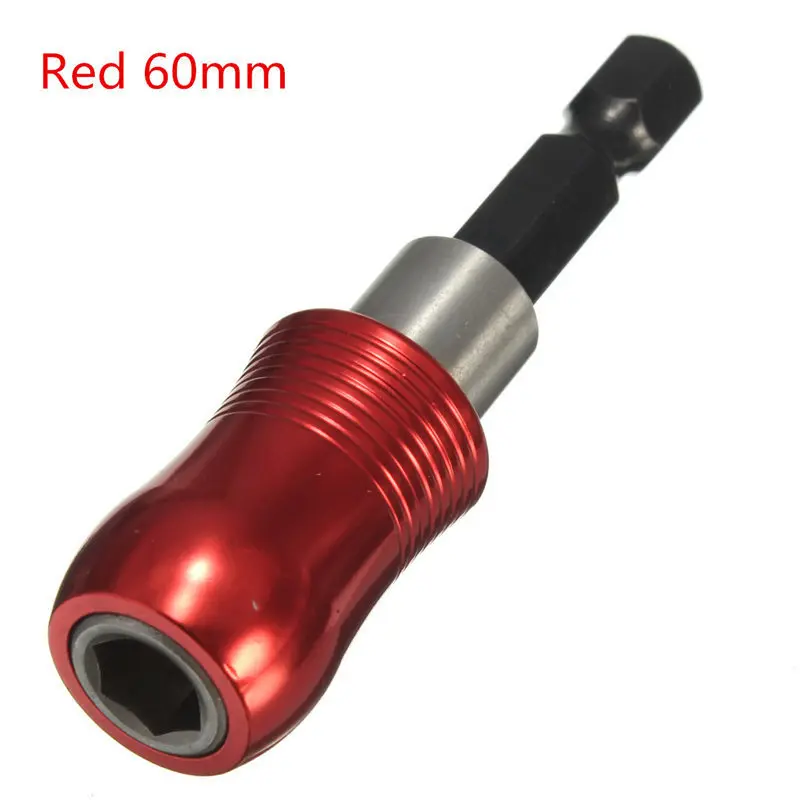 

Top Quality New Arrival 1Pcs Red 60mm 1/4 Inch Hex Shank Quick Release Screwdriver Bit Holder 6 Types To Choose