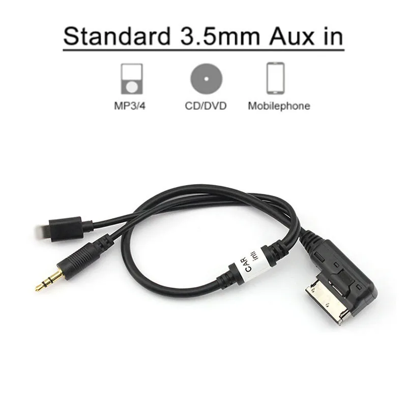 

3.5mm Mini Jack Aux MP3 Cable USB Adapter Music AMI MMI Interface for iphone Audi A3 A4 A5 A6 TT for VW Jetta GTI MK5 MK6 B6 //