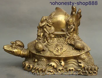

Christmas Collect Chinese Brass 8 God Immortal God Longevity Dragon Turtle Tortoise Statue Halloween