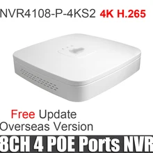 Dahua 8ch poe nvr NVR4108-P-4KS2 Smart 1U Mini NVR 1080P NVR 8ch с 4 портами POE сетевой видеорегистратор заменить NVR4108-4KS2