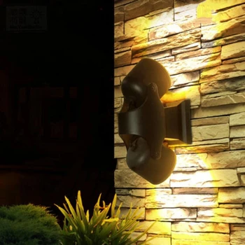 

7x2W LED Outdoor Waterproof LED Wall lamp 360 degrees rotate outdoor garden light garden villa light turn aisle balcony lighting