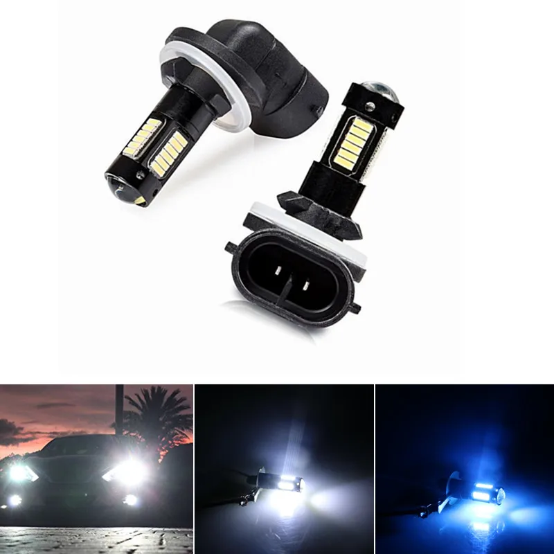 

2PC High Power 6500K White 30-SMD 4014 881 889 H27 LED Replacement Bulbs For Car Fog Lights,ca Lamps,12V Car led,yellow/Red