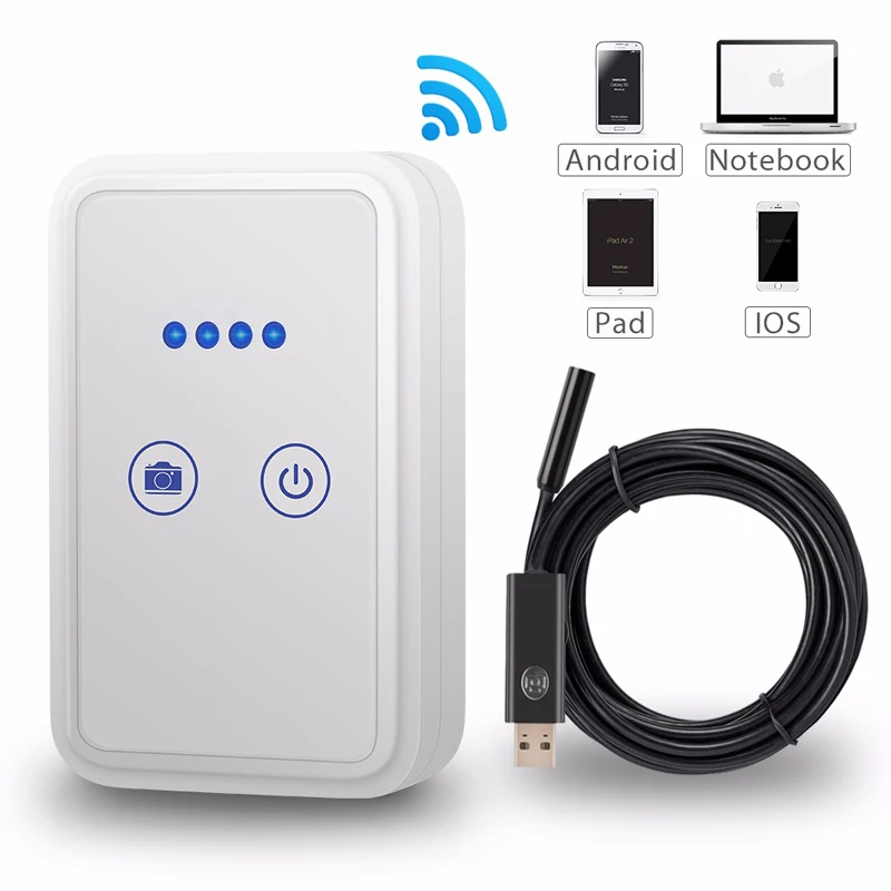 Upgrated font b Wireless b font WIFI 5 5 mm Diameter USB Endoscope Camera Lens Waterproof