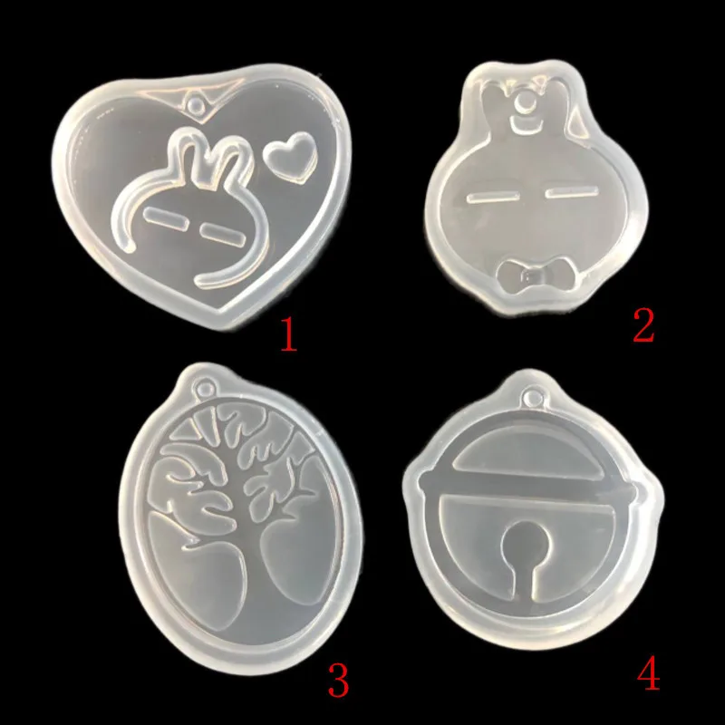 

1pcs Silicone Mold Rabbit Tree Resin Silicone Mould handmade DIY Jewelry Making epoxy resin molds Decoration Accessories