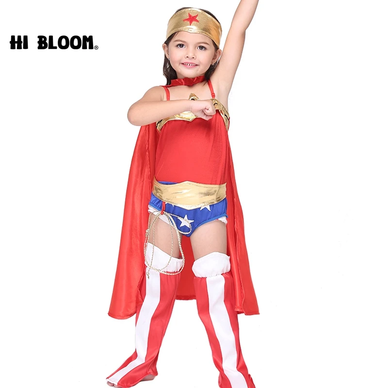Girls Red Wonder Girls Halloween Cosplay Costumes Baby Child Anime Playful Christmas Clothes 6pcs Clothing Set for 3-8 Years Kid цена Girls Red Wonder Girls Halloween Cosplay Costumes Baby Child Anime Playful Christmas Clothes 6pcs Clothing Set for 3-8 Years Kid цены онлайн