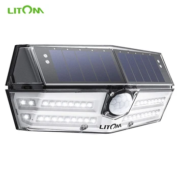 

LITOM 40 LEDs Outdoor Solar Lights 3 Optional Modes Motion Sensor Solar Lamps with Wide Angle IP67 Waterproof Garden Wall Light