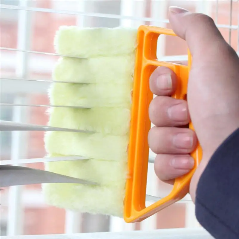 

LUOEM Window Clean Brush Air Conditioner Duster with Washable Microfibre Blind Brush Dirt Cleaner Cleaning Tool