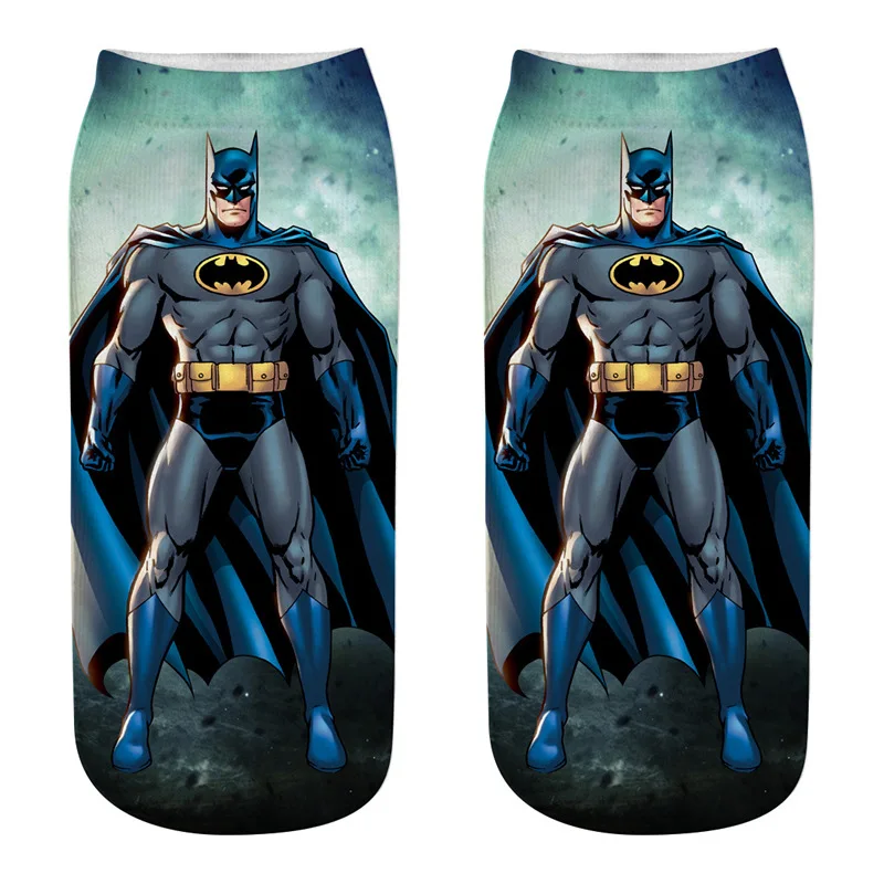 Dreamlikelin мультяшный супергерой Мужские Женские носки Капитан Америка Железный человек Бэтмен Человек-паук Супермен женские низкие носки - Цвет: 5