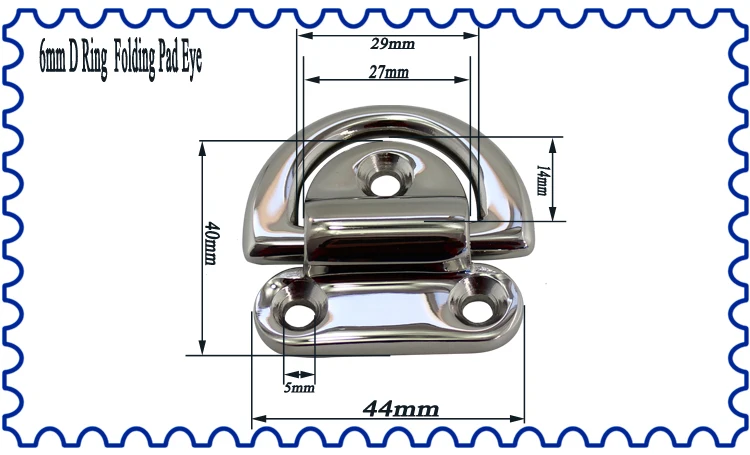 6 мм SUS316 Yacht кольцо D двухслойные складной коврик для глаз прицеп морской оборудование лодка крепления Кольцо штапельного бутсы 10 шт