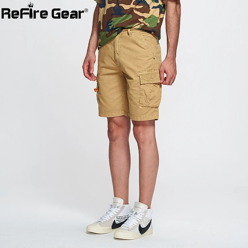 ReFire шестерни лето военная Униформа тактические шорты для мужчин тонкий много карманов армейская Брюки Карго короткие повседневное дышащая