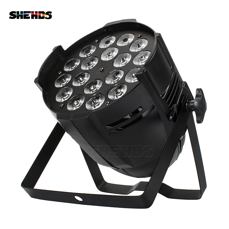 SHEHDS алюминиевый сплав светодиодный Par 18x18 6в1 RGBWA+ УФ-светильник ing In Alluminio DMX 512 сценический светильник непроницаемый IP20 Dj Di Illuminazione