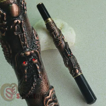 

JINHAO 41 COPPER ROLLER BALL PEN WITH DRAGON EMBOSSMENT CRYSTAL