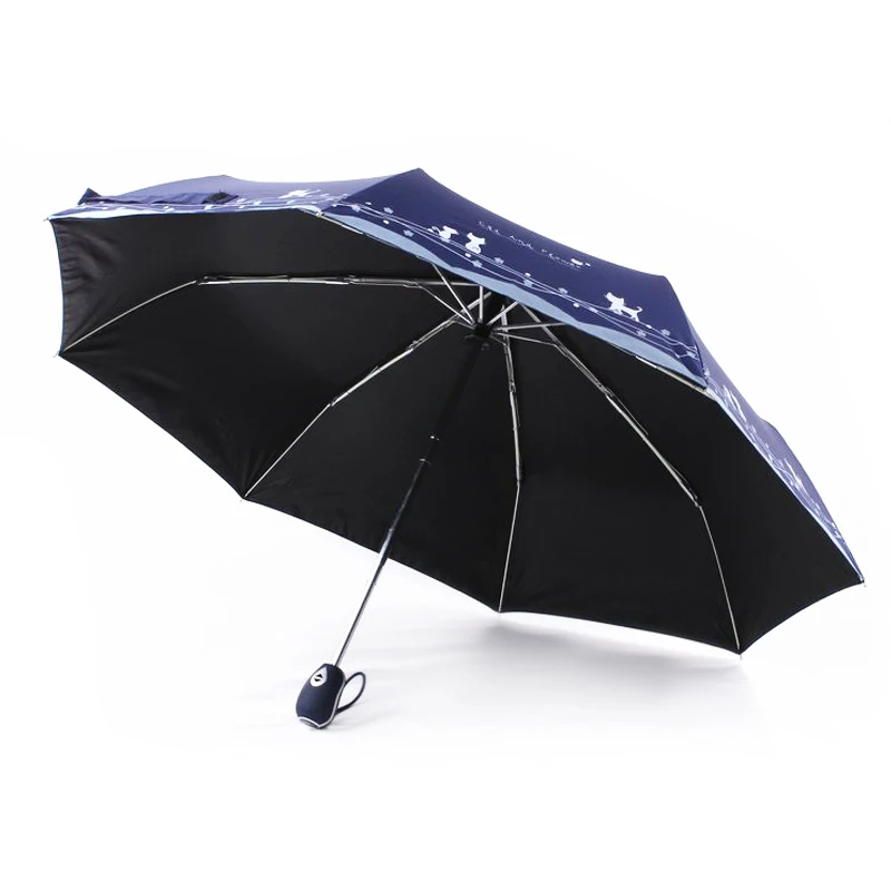 Зонт с цветами и кошками для женщин, ветрозащитные ультралегкие зонтики от солнца и дождя, автоматический складной женский зонт от дождя