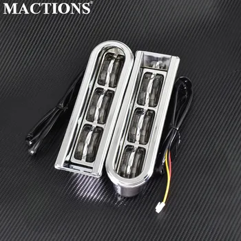 

Motorcycle Parts Accent Saddlebag Filler Insert Support LED Lights Chrome For Harley Touring CVO 2014-2015 2016 2017 2018 2019