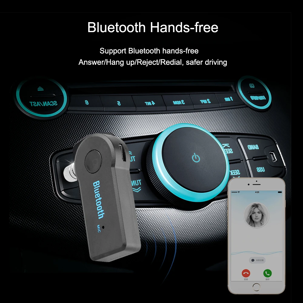 Автомобильный Bluetooth приемник AUX аудио 3,5 мм стерео Muisc беспроводные приемники для автомобиля Динамик Наушники Bluetooth адаптер Hands Free