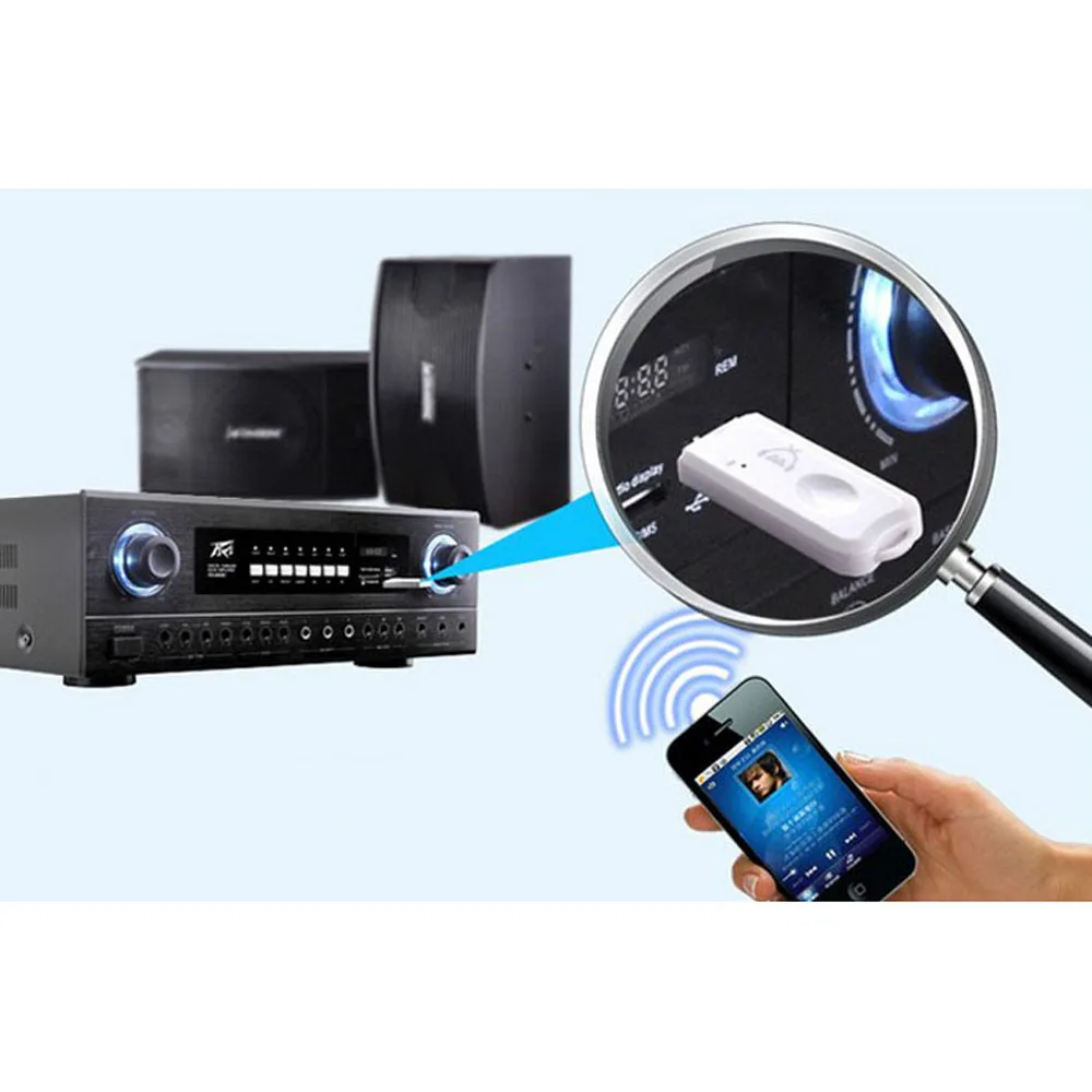 Беспроводной динамик USB Blutooth Bluetooth адаптер для наушников приемник стерео Hifi
