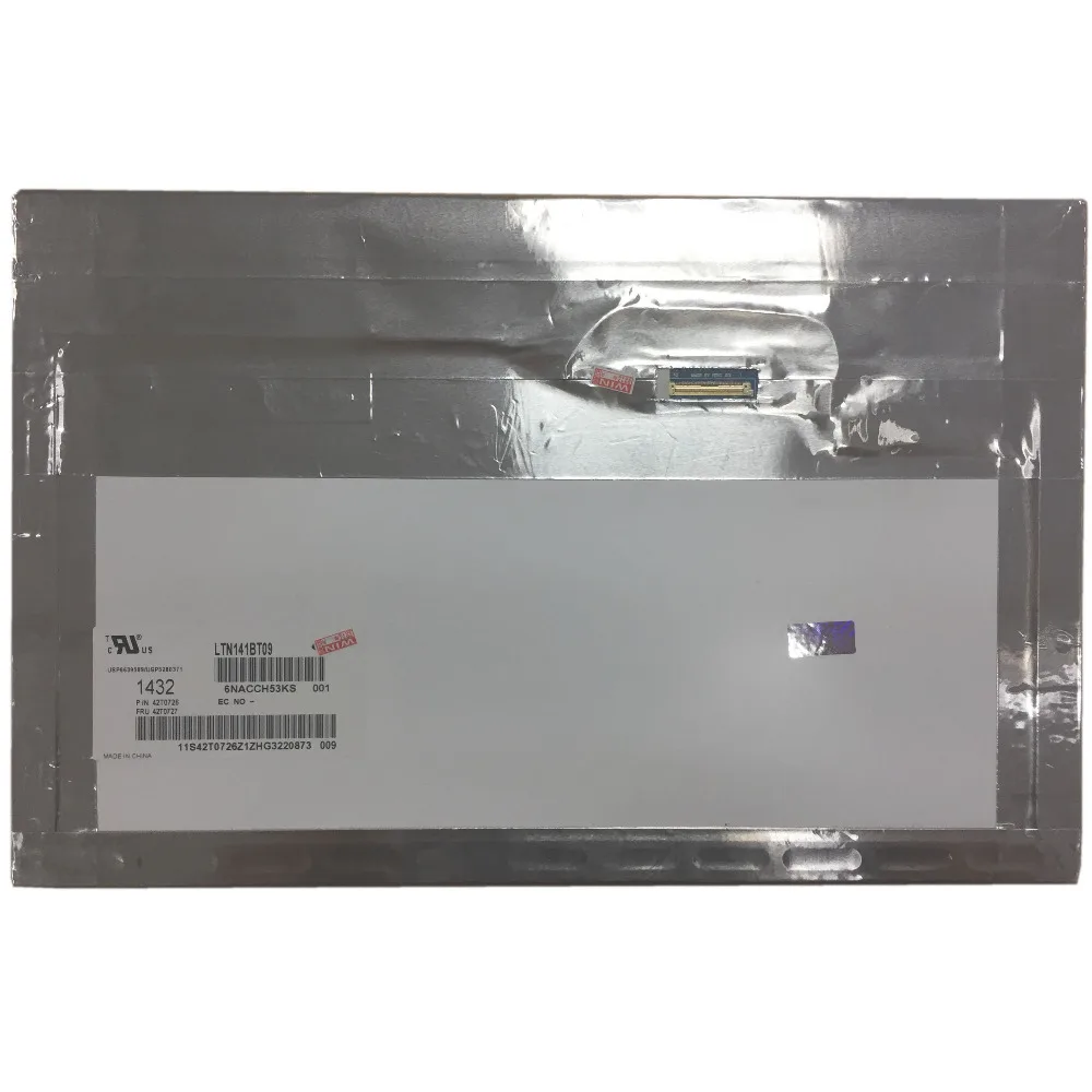 Светодиодный ЖК экран LTN141BT09 001 42T0726 42T0727 подходит для B141PW04 V.0 LP141WP3 TLA1 14 1