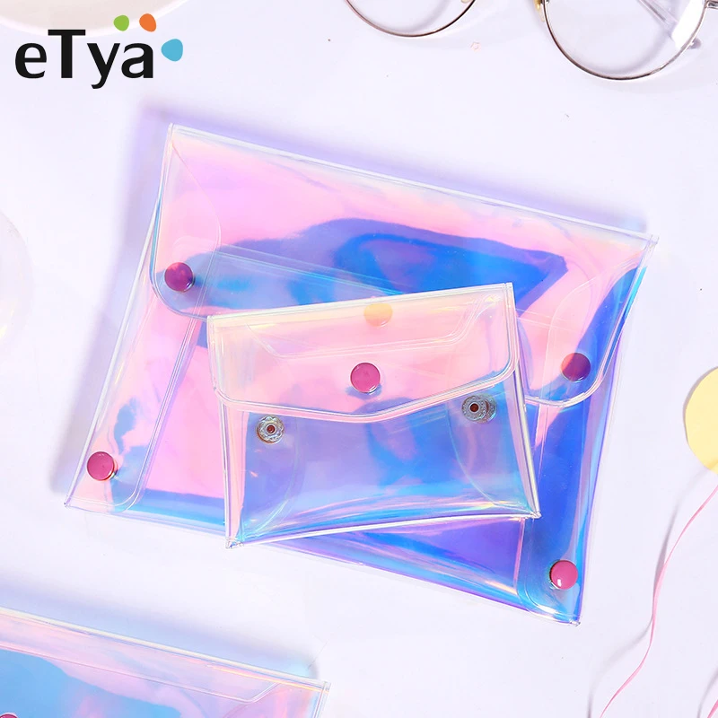 Прозрачная женская косметичка eTya Laser из ПВХ дорожная маленькая для зубных щеток