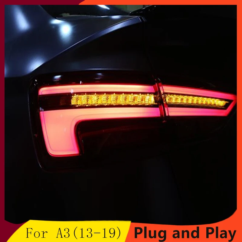 

Car Styling for AUDI A3 Tail Lights 2013-2019 Audi a3 LED Tail Light LED Rear Lamp with Dynamic turn signal