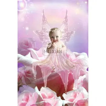 

Full Drill Diy Diamond Painting Cross Stitch Square Diamond Mosaic Kits Diamond Embroidery Angel baby Needlework Craft