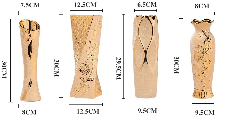 Роскошная Европейская позолоченная керамическая ваза для домашнего декора Креативный дизайн фарфоровая декоративная ваза для цветов для свадебного украшения